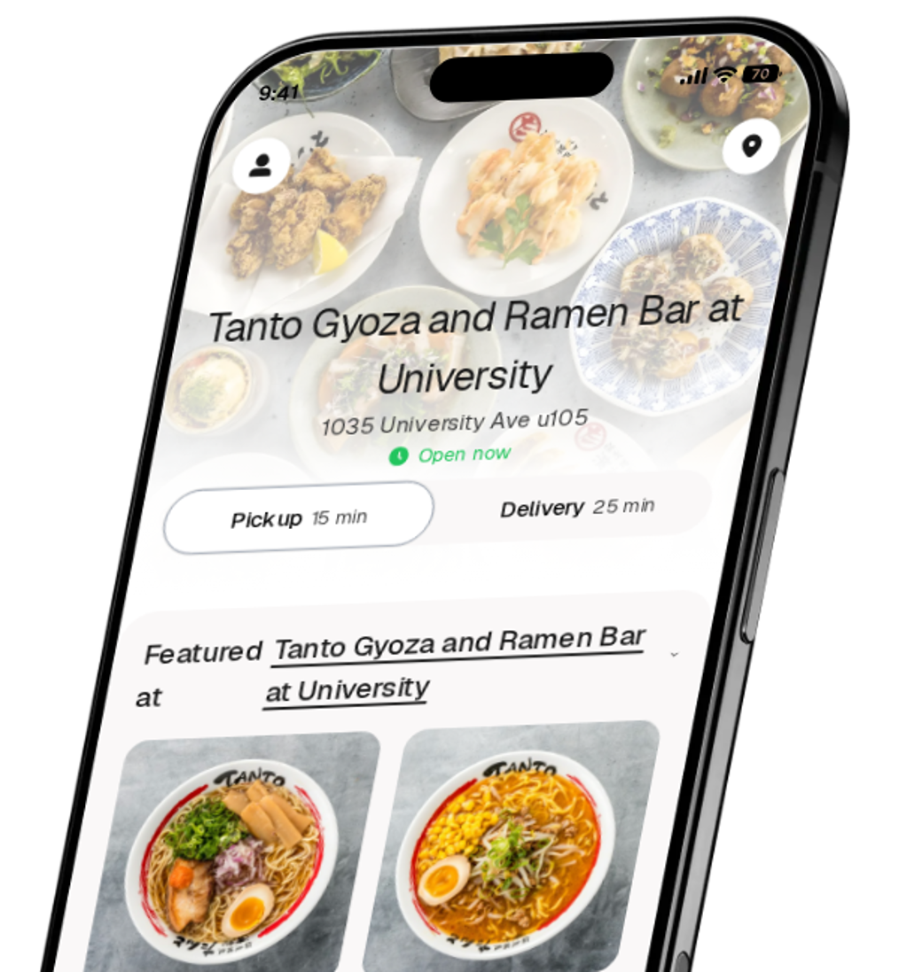 Tanto Gyoza and Ramen Bar at University app preview