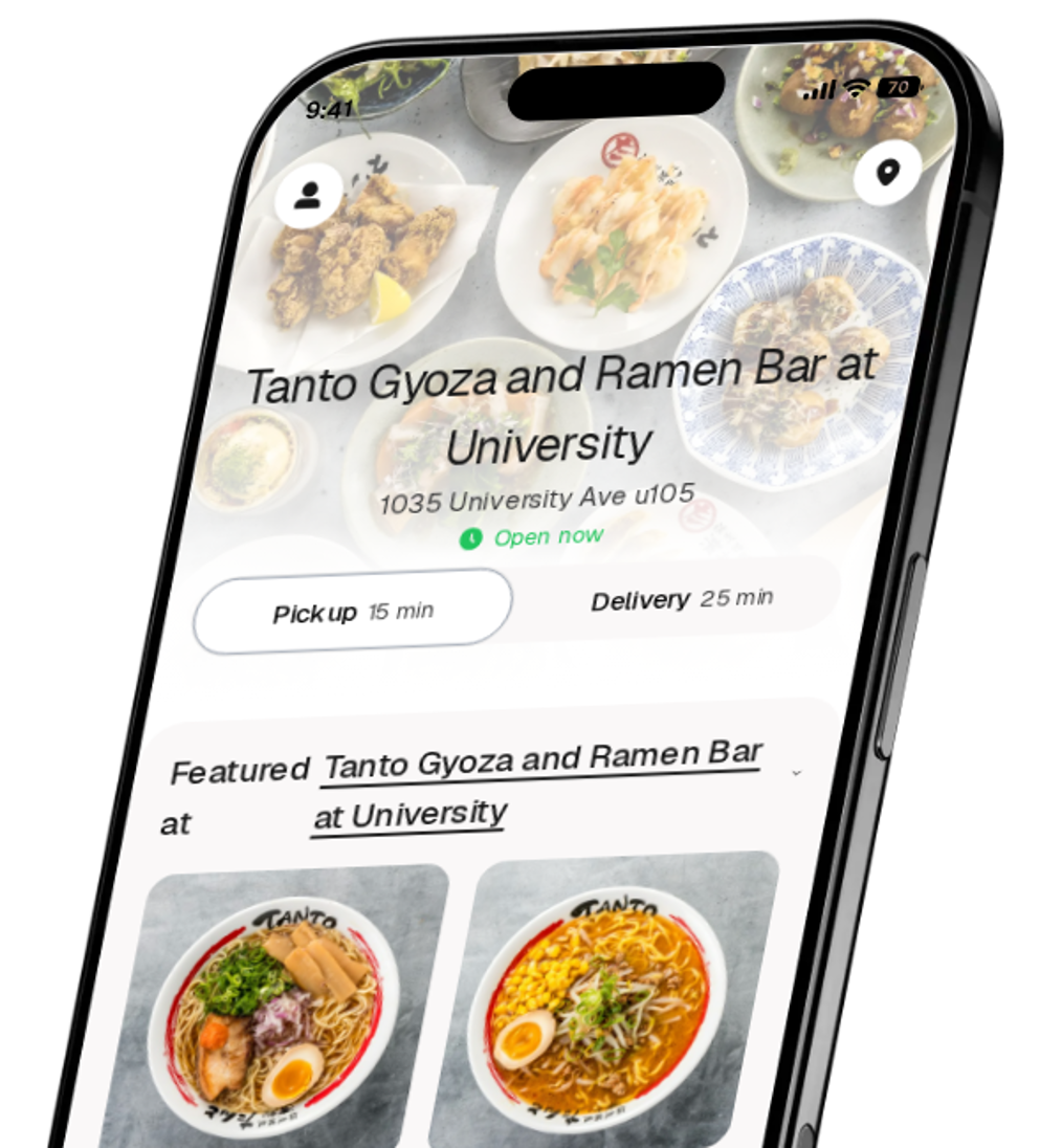 Tanto Gyoza and Ramen Bar at University app preview