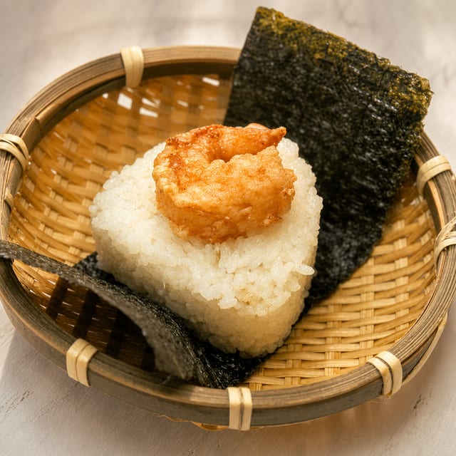 Temmusu (Shrimp Tempura Musubi).